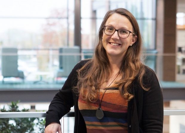 Met Office test engineer Katherine Tompkins at the UKHO office